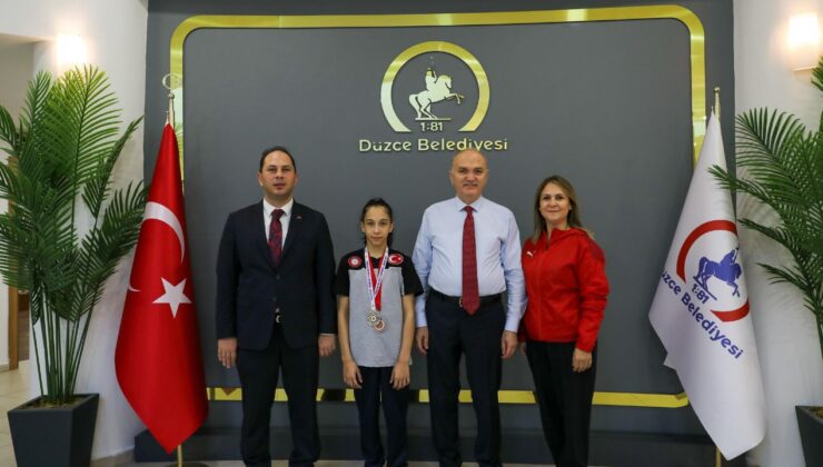 Başkan Özlü, Balkan Üçüncüsü Judocu Erva Eren’i Ağırladı