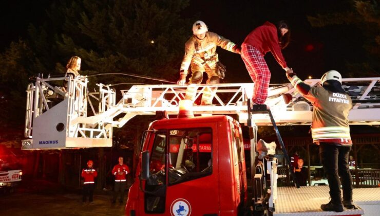 Düzce Fen Lisesi’nde Deprem ve Yangın Tatbikatı Gerçekleştirildi