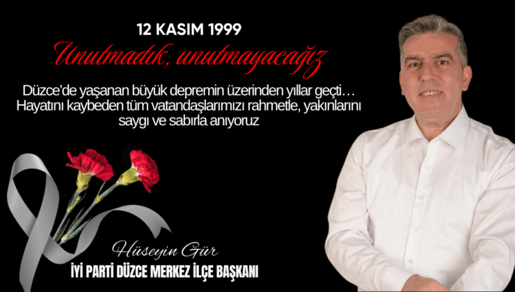 HÜSEYİN GÜR 12 KASIM REKLAM İLANI