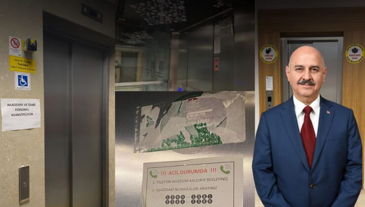 Düzce Üniversitesi’nde Skandal; Tek Çalışan Asansör Kaçak Çıktı