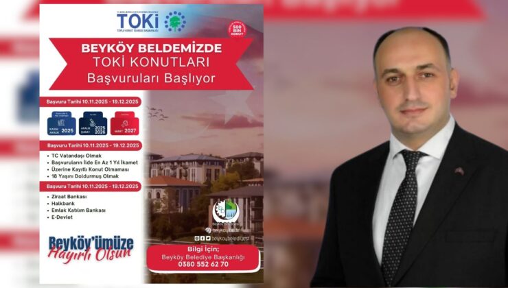 Beyköy’de TOKİ Heyecanı Başlıyor; Başkan Fatih Ocak Müjdeyi Verdi