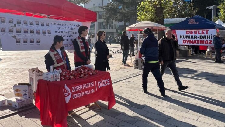 Zafer Partisi Düzce Teşkilatı, 20 Şehit İçin Hayır İkramında Bulundu