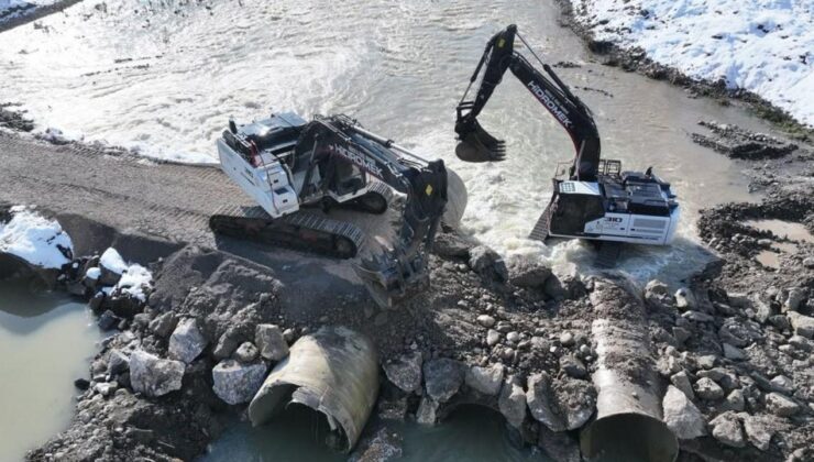Düzce İl Özel İdaresi, Nuhlar Köyü’nde Geçici Köprü Çalışmalarını İnceledi