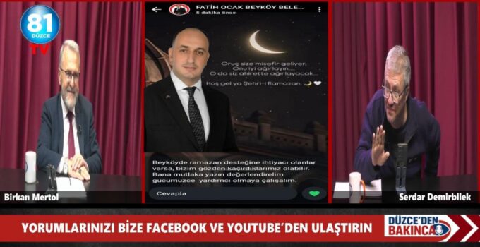 Serdar Demirbilek “Düzce’den Bakınca” Programında Duyurdu: Beyköy’de İhtiyaç Sahiplerine Açık Çağrı