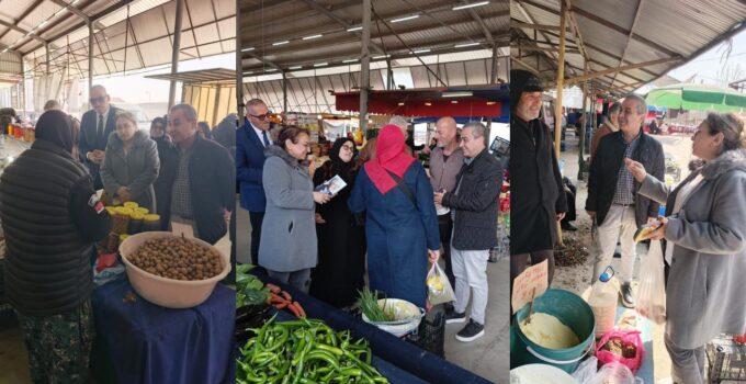 İYİ Parti Düzce Teşkilatı Semt Pazarı Ziyaretinde Vatandaşlarla Buluştu